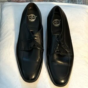 Florsheim 21803 Black leather lace up dress shoes flexible fiber insole sz 9 1/2